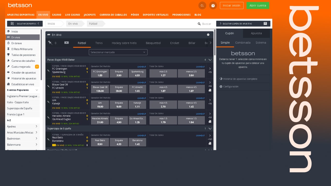 APUESTAS DEPORTIVAS DE BETSSON