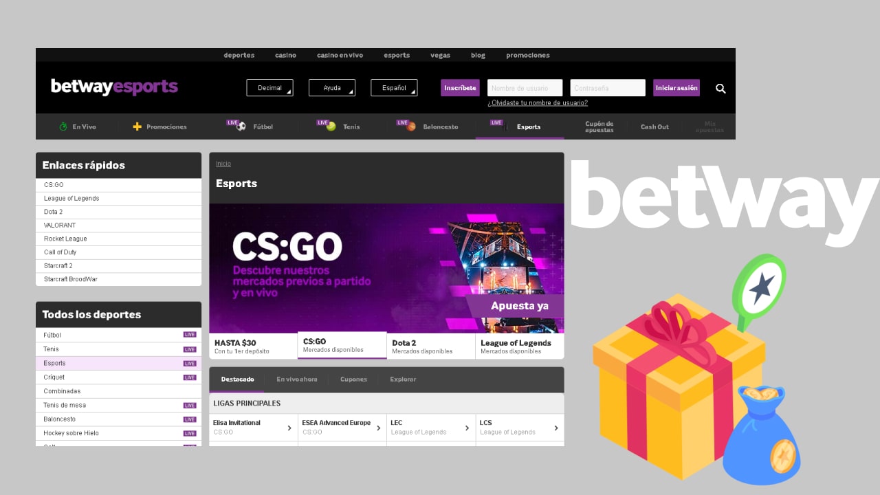 bono de bienvenida de Betway